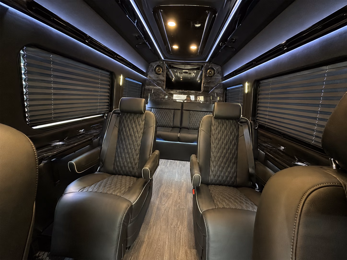 prom night dinner stop and multi venue sprinter van transportation in murrieta